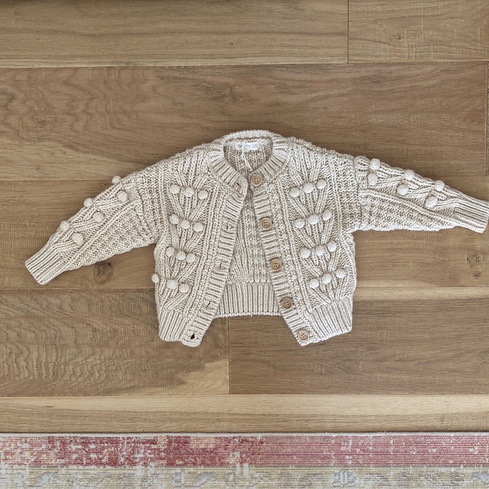 Rylee and Cru off white cardigan, size 2-3, pre-owned